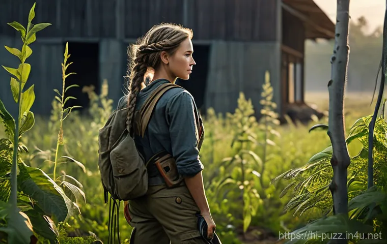 퍼즐오브Z 게임 리소스 최적화 - **Prompt: "A determined female survivor, approximately 25-30 years old, with strong, practical braid...