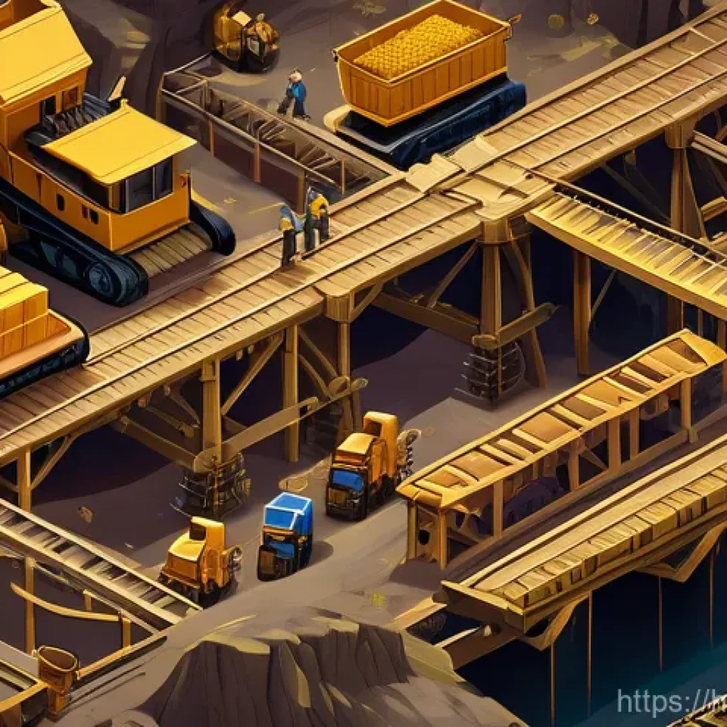 퍼즐오브Z 골드 수급 방법 - **Image Prompt 1: The Prosperous Gold Mine**
A highly detailed, vibrant digital painting in a to...