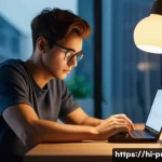 Home 22 퍼즐오브Z 로그인 문제 해결 - **Prompt:** A young adult, dressed in comfortable everyday clothes like a t-shirt and jeans, sits at...